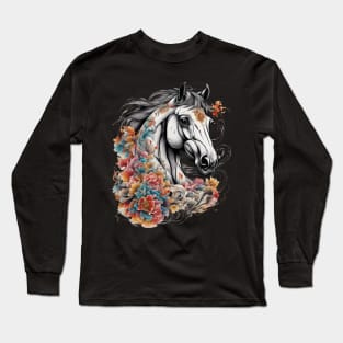 Horse Drawing Long Sleeve T-Shirt